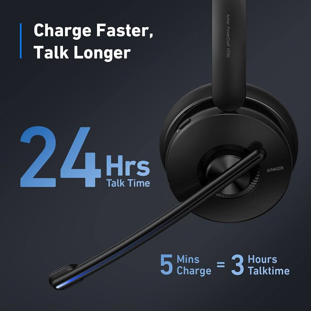 Anker PowerConf H700 Upgraded Version, Bluetooth Headset